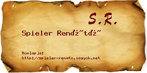 Spieler Renátó névjegykártya